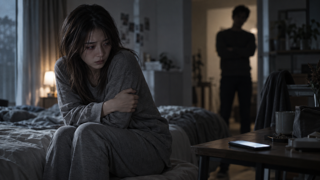 成人影像女優親密關係暴力專題插畫
