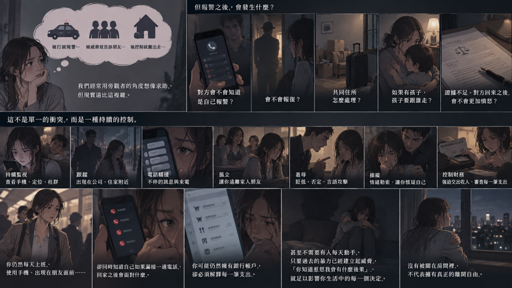 親密關係中的強制控制情境專題插畫