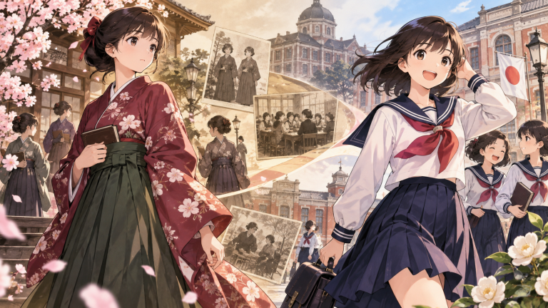 日本女學生制服演變史｜從明治袴裙到大正水手服