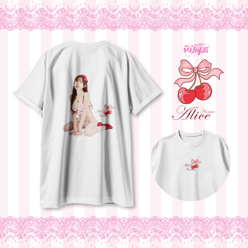 七瀨愛麗絲 × 寅仙 聯名TEE 俏皮櫻桃款